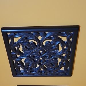 Wood decorated mirror